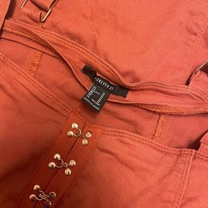 Orange button up dress